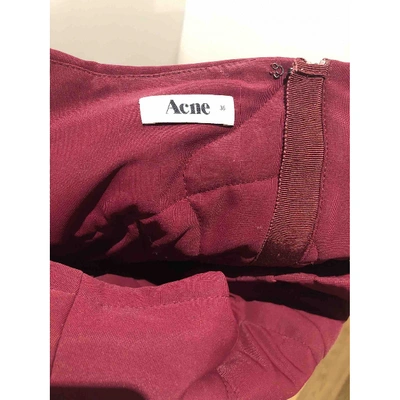Pre-owned Acne Studios Mid-length Dress In Burgundy