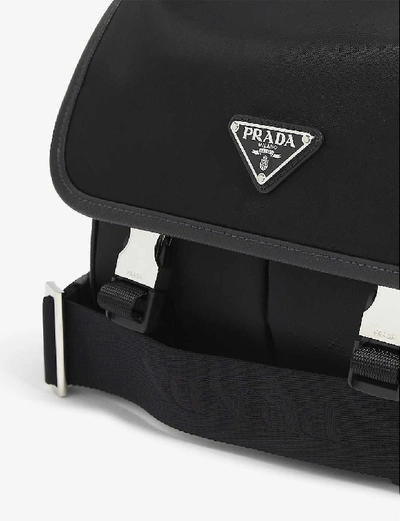 Shop Prada Crossbody Messenger Bag In Black