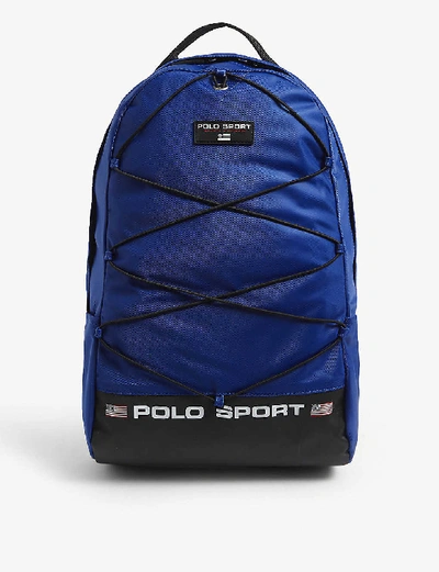 Shop Polo Ralph Lauren Sport Logo Nylon Backpack In Royal