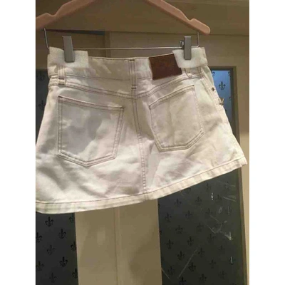 Pre-owned Gucci White Denim - Jeans Skirt