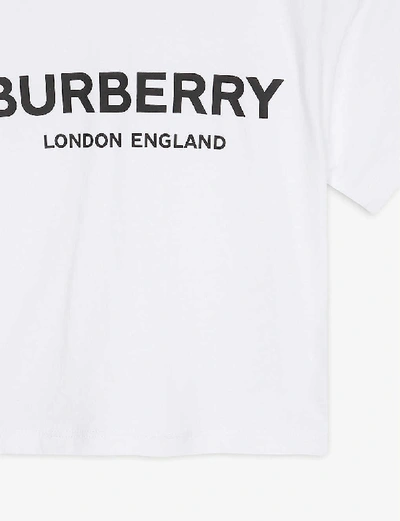 Shop Burberry Robbie Cotton T-shirt 6-24 Months In White