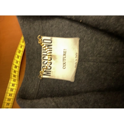 Pre-owned Moschino Grey Polyester Jacket