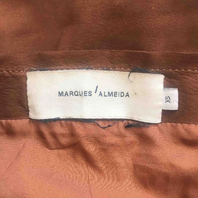Pre-owned Marques' Almeida Top In Brown