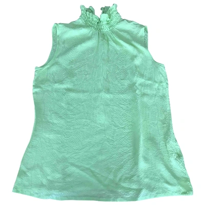 Pre-owned Escada Silk Vest In Green