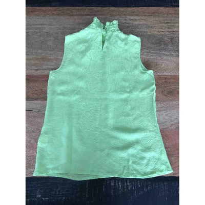 Pre-owned Escada Silk Vest In Green