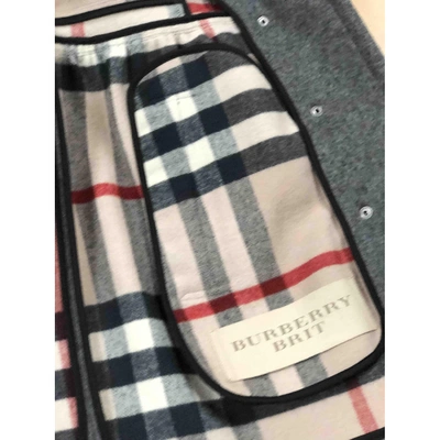 Pre-owned Burberry Wool Dufflecoat In Grey