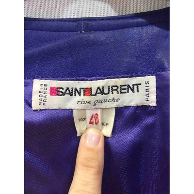 Pre-owned Saint Laurent Leather Biker Jacket In Other