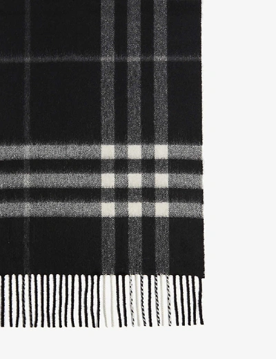 Shop Burberry Giant Check Cashmere Scarf