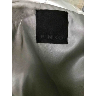 Pre-owned Pinko Wool Coat In Beige