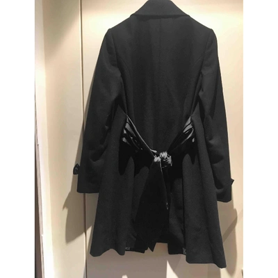 Pre-owned Frankie Morello Wool Coat In Black