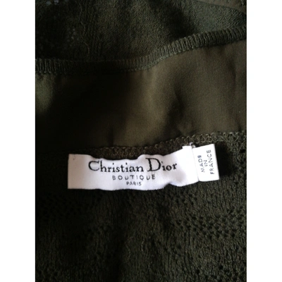 Pre-owned Dior Wool Camisole In Khaki
