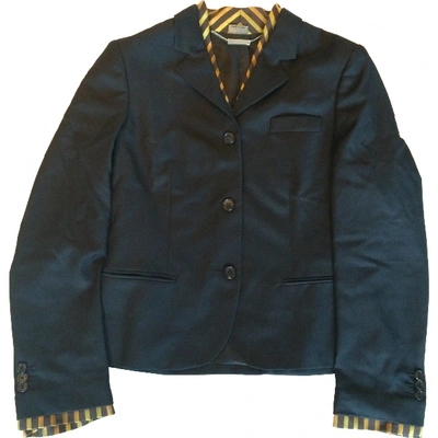 Pre-owned Alexander Mcqueen Wool Blazer In Black