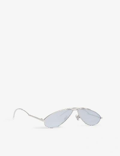 Shop Gentle Monster Kujo 02 Oval-frame Sunglasses In Silver