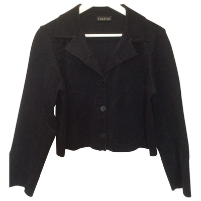Pre-owned Cotélac Jacket In A Hide Style In Black