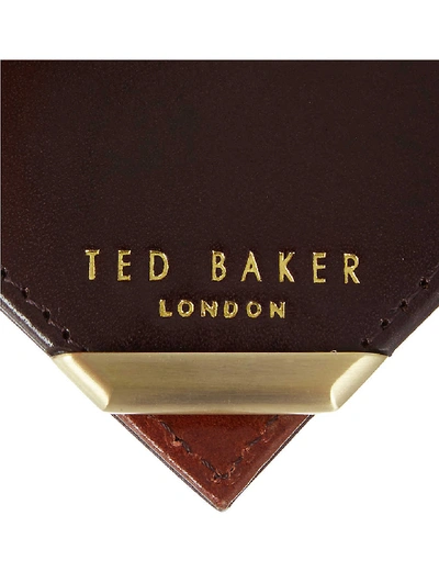 Shop Ted Baker Chocolate Metal Corner Wallet