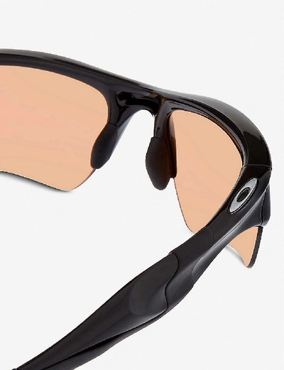 Shop Oakley Half Jacket 2.0® Xl 2.0 Prizm Golf Wrap Sunglasses In Polished Black