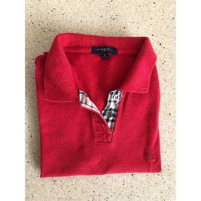 BURBERRY Pre-owned Red Cotton Top