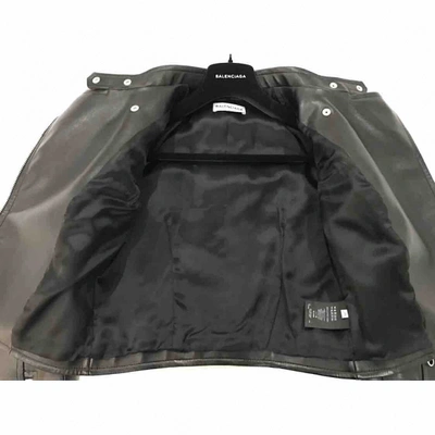 Pre-owned Balenciaga Black Leather Leather Jacket