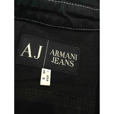 Pre-owned Armani Jeans Black Cotton Top