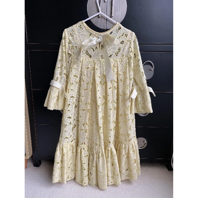 Pre-owned Edward Achour Mid-length Dress In Yellow