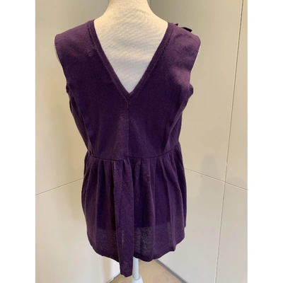 Pre-owned Marni Purple Cashmere Knitwear