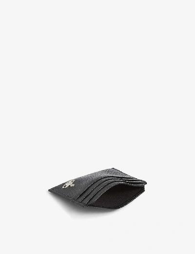 Vivienne Westwood Mens Black Milano Grained Leather Card Holder In Black