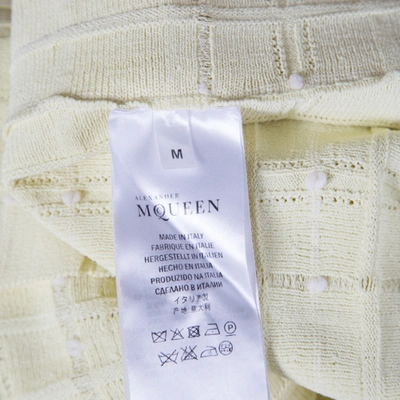 Pre-owned Alexander Mcqueen Yellow Cotton Dress
