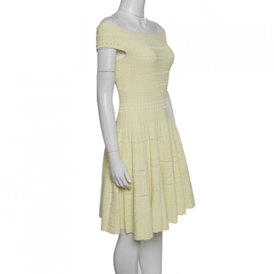 Pre-owned Alexander Mcqueen Yellow Cotton Dress