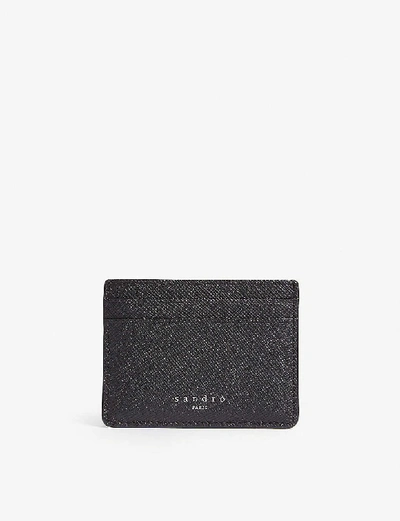 Shop Sandro Textured Leather Card Holder