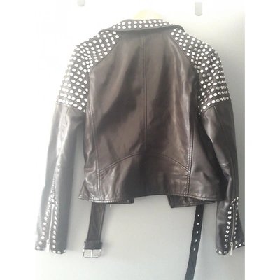 Pre-owned Michael Kors Black Leather Jacket