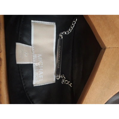 Pre-owned Michael Kors Black Leather Jacket