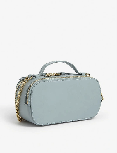 Shop Chloé C Mini Leather Shoulder Bag In Faded Blue