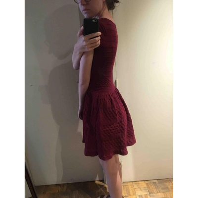 Pre-owned Sandro Mid-length Dress In Burgundy