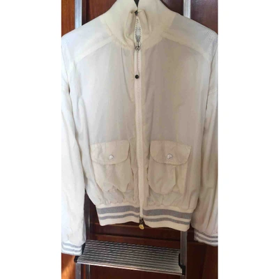 Pre-owned Fendi Biker Jacket In White