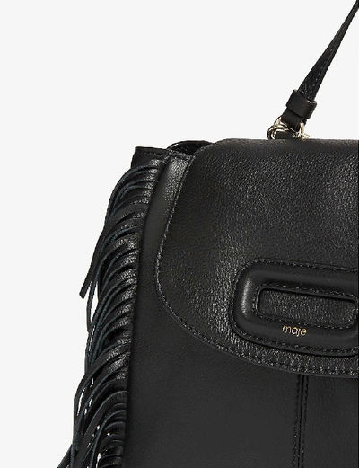 Shop Maje M Backpack In Black