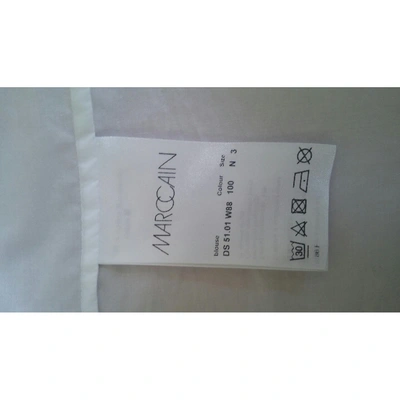 Pre-owned Marc Cain White Cotton Top