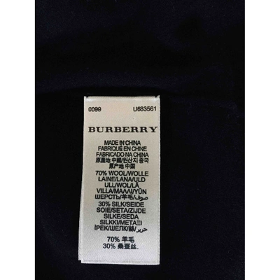 Pre-owned Burberry Black Wool  Top