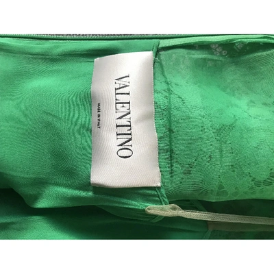 Pre-owned Valentino Green Lace Dress