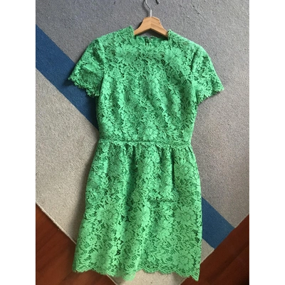 Pre-owned Valentino Green Lace Dress