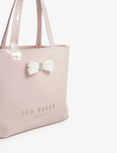 Shop Ted Baker Geeocon Bow Detail Pvc Tote In Dusky-pink
