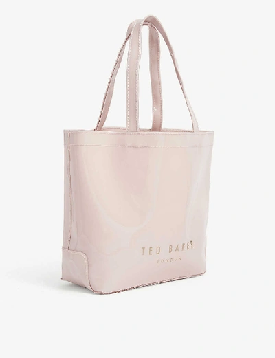 Shop Ted Baker Geeocon Bow Detail Pvc Tote In Dusky-pink