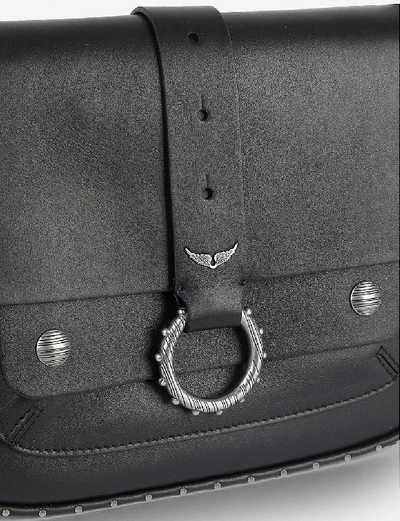 Shop Zadig & Voltaire Zadig&voltaire Women's Noir Kate Studded Leather Cross-body Bag
