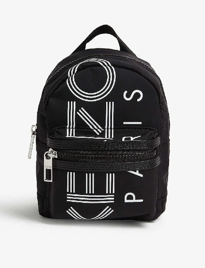 Shop Kenzo Logo-print Mini Nylon Backpack In Black
