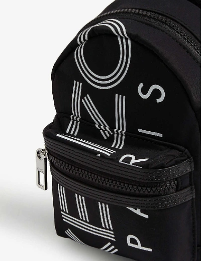 Shop Kenzo Logo-print Mini Nylon Backpack In Black