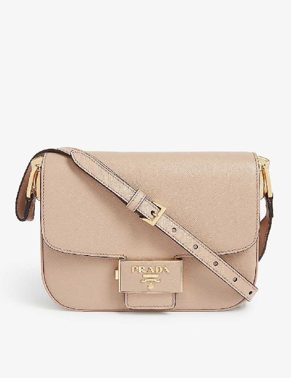 prada textured leather shoulder bag