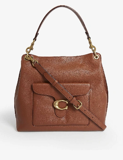 Shop Coach Tabby Leather Hobo Bag In B4/1941 Saddle