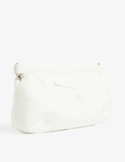 Shop Maison Margiela Glam Slam Leather Shoulder Bag In White