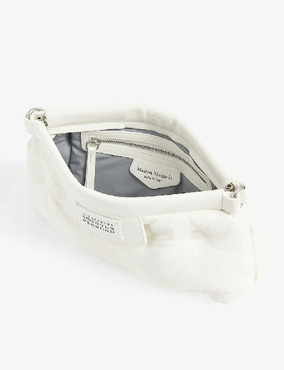 Shop Maison Margiela Glam Slam Leather Shoulder Bag In White