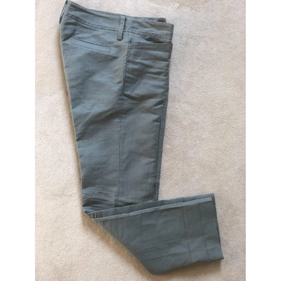 Pre-owned M Missoni Linen Straight Pants In Khaki