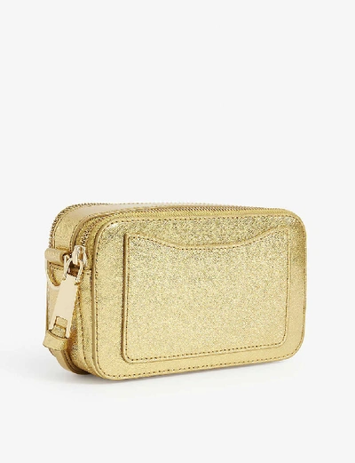 Shop Marc Jacobs Snapshot Metallic Leather Cross-body Bag In Gold